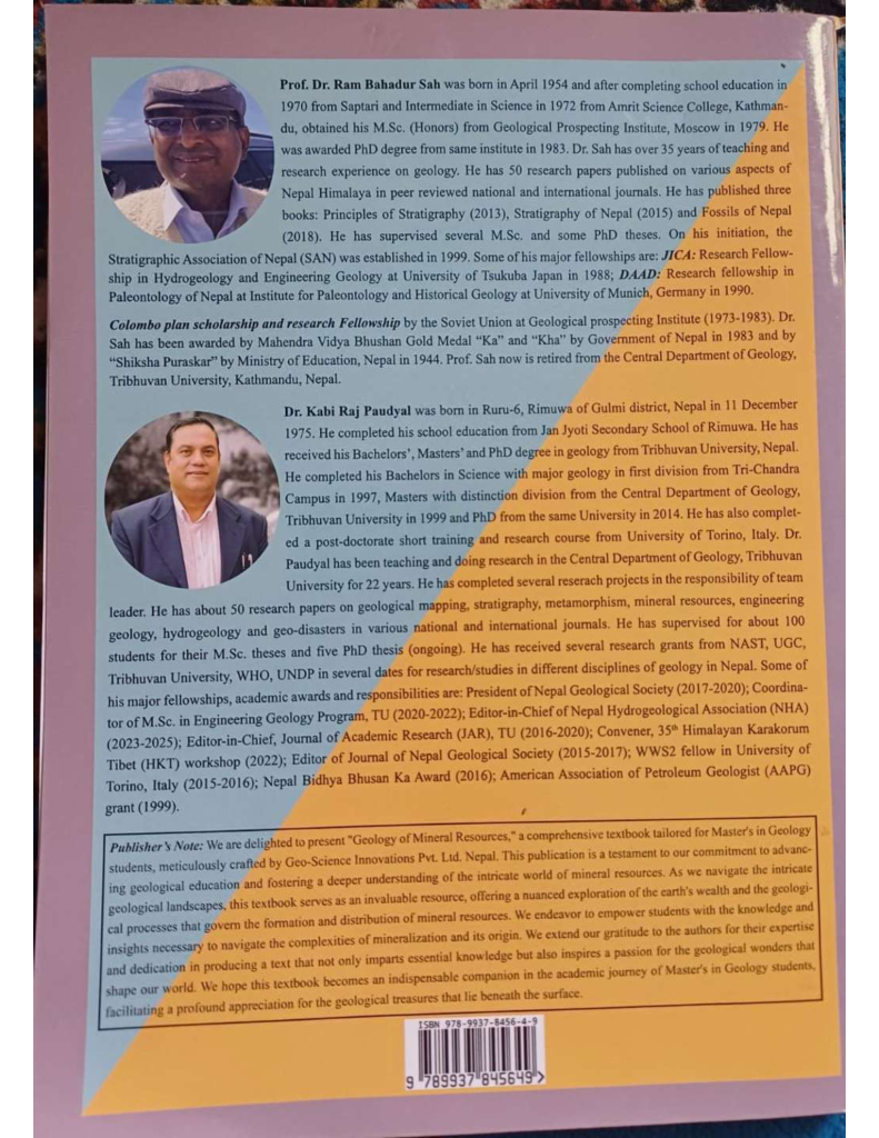 Mineral Resources of Nepal by Ram Bdr.Sah & Kabi Raj Paudyal